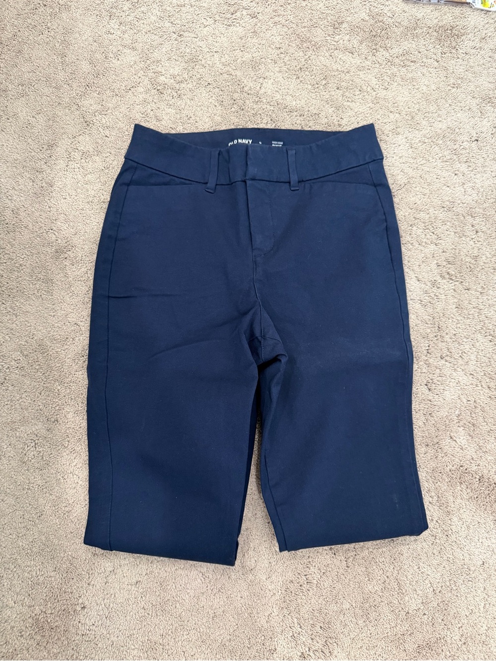 Old Navy High-Waisted Pixie Skinny Ankle Pants, Navy Blue Size 0